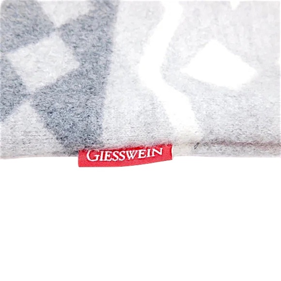 🩶 Giesswein Wool Cushion Cover Gray White Nordic Pattern 15x23 - Picture 4 of 4